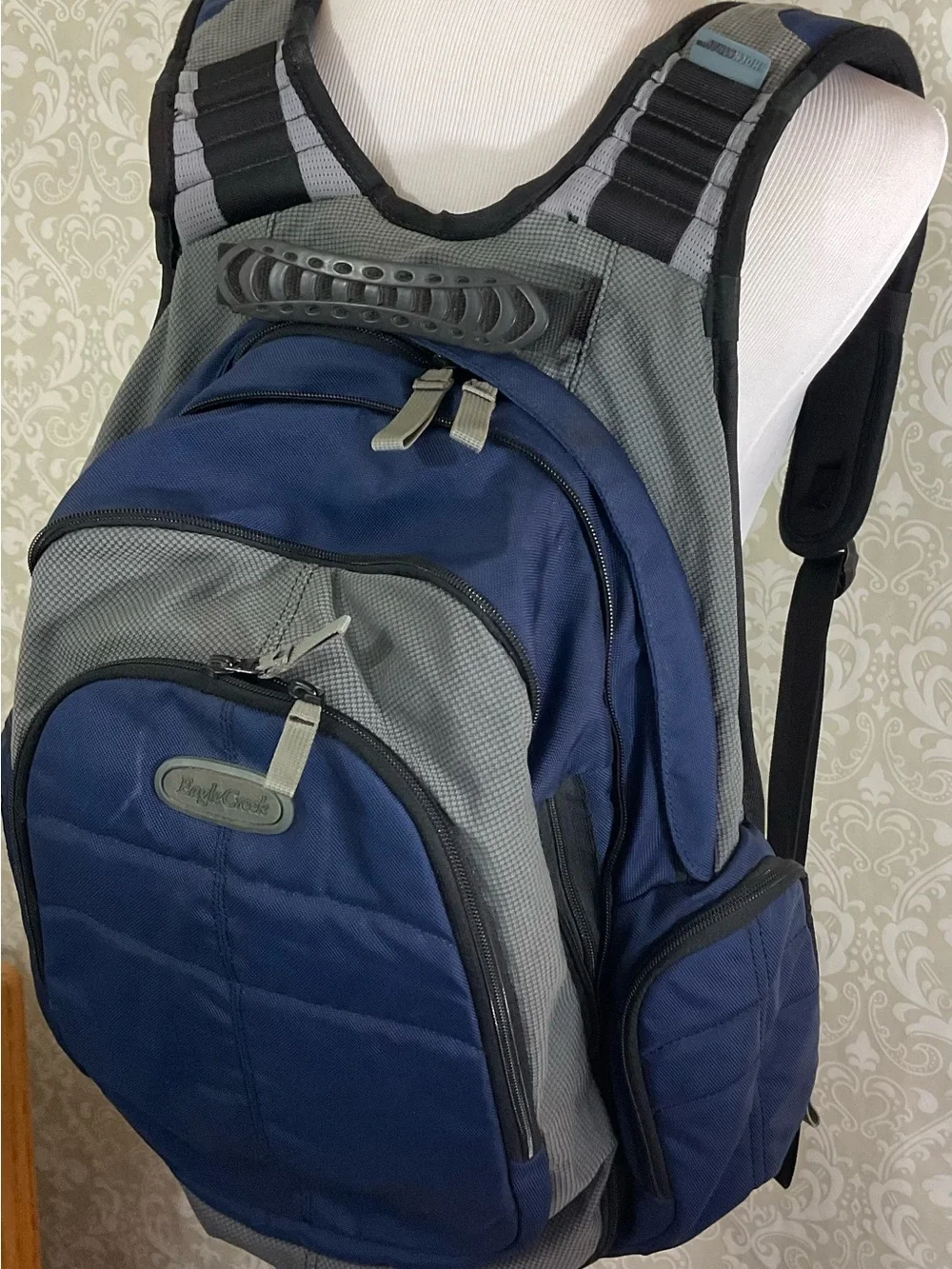 Eagle Creek Nylon Blue and Gray Unisex Backpack Hiking Travel Adjustable